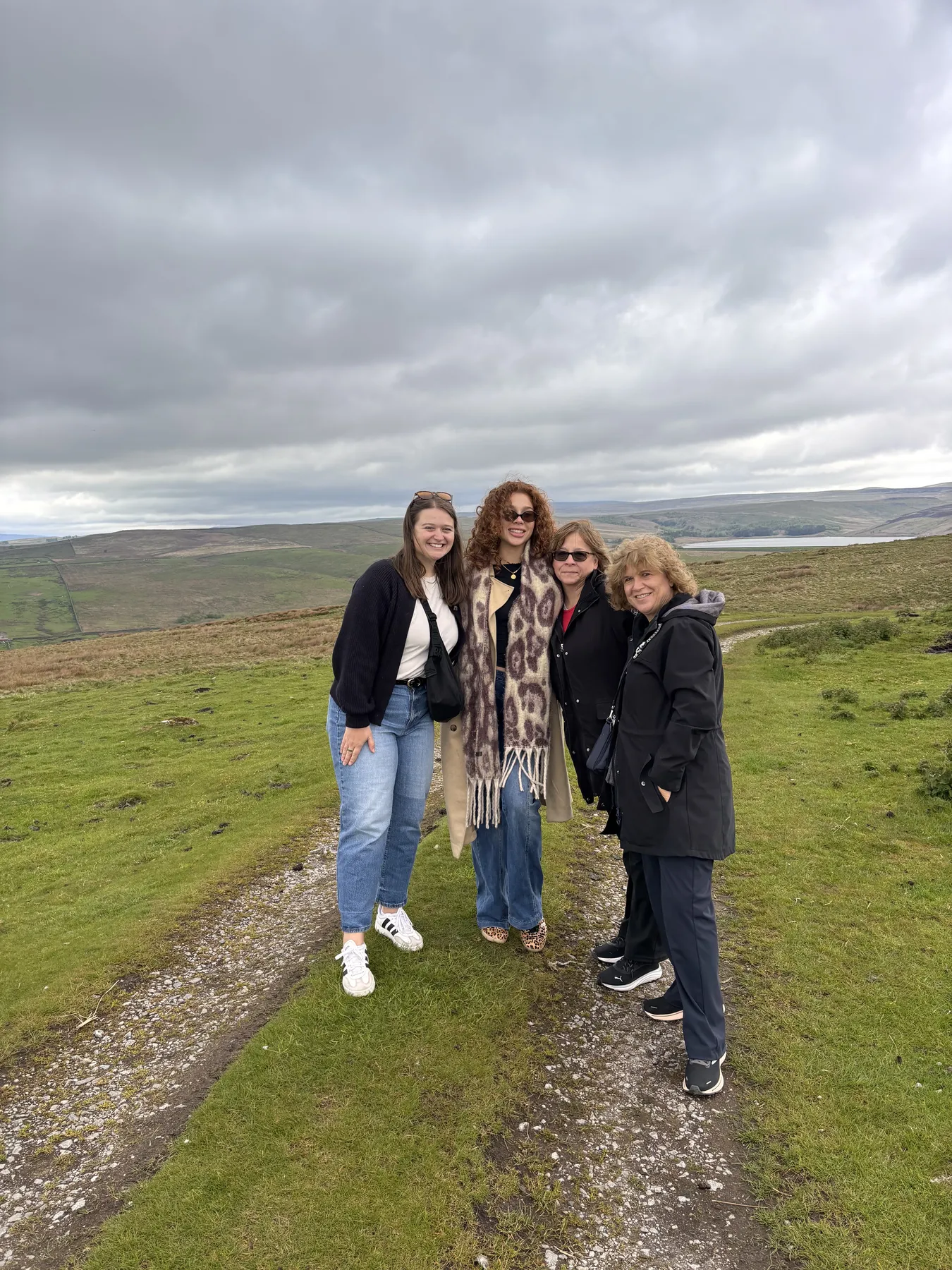 A group of guests enjoying a walk together on a private Yorkshire tour